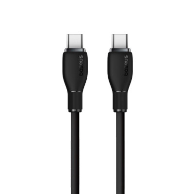 Кабель Baseus Pudding Series Fast Charging Cable Type-C to Type-C 100W 1.2m Cluster Black Кабель Baseus Pudding Series Fast Charging Cable Type-C to Type-C 100W 1.2m Cluster Black