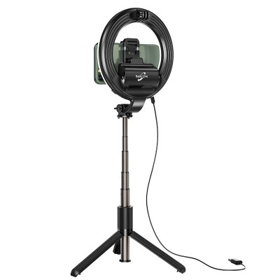 Кільцева лампа на штативі HOCO LV03 Plus Showfull fill light live broadcast holder Black