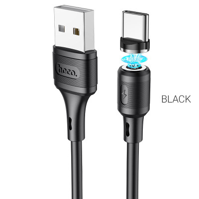 Кабель HOCO X52 USB to Type-C 3A, 1m, PVC, PVC connectors, magnetic, Black Кабель HOCO X52 USB to Type-C 3A, 1m, PVC, PVC connectors, magnetic, Black