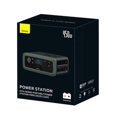 Портативна зарядна станція Baseus ioTa Series Portable Power Station 450W (DE/EU 220V) Cold Green Портативна зарядна станція Baseus ioTa Series Portable Power Station 450W (DE/EU 220V) Cold Green