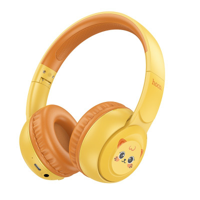 Бездротові накладні навушники HOCO W60 Rhyme BT headphones for children Sun Yellow