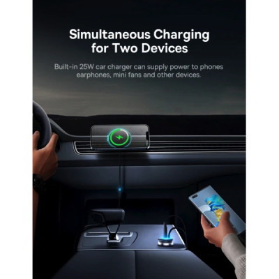 Автотримач для телефона з БЗП Basues CW01  Magnetic Wireless Charging Car Mount 40W Claw Edition Cluster Black