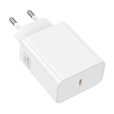 Мережевий зарядний пристрій BOROFONE BA109A Star single port PD40W charger (EU) White Мережевий зарядний пристрій BOROFONE BA109A Star single port PD40W charger (EU) White