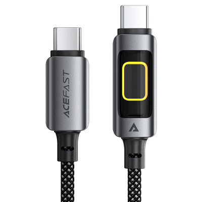 Кабель ACEFAST C21-03, Type-C to Type-C, 60W, 1.2m, Nylon, Aluminum Alloy connectors, Black