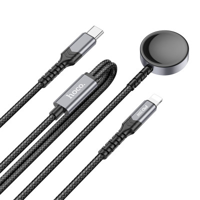 Кабель HOCO CW54 2-in-1 charging cable iP+iWatch Black