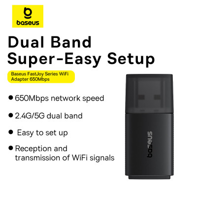 Адаптер Baseus FastJoy Series WiFi Adapter 650Mbps Cluster Black