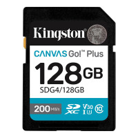 Карта пам'яті SDXC (UHS-1 U3) Kingston Canvas Go! Plus 128Gb class 10 A2 V30 (R200MB/s)