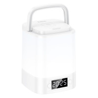Світильник HOCO HX15 1.5W. 1200 mAh. Smart clock night light White Світильник HOCO HX15 1.5W. 1200 mAh. Smart clock night light White