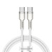 Кабель Baseus Cafule Series Metal Data Cable Type-C to Type-C 100W 1m White