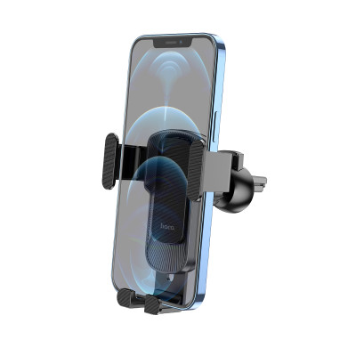 Автотримач для телефона HOCO CA103 vertical and horizontal air outlet gravity car holder Black Metal Gray Автотримач для телефона HOCO CA103 vertical and horizontal air outlet gravity car holder Black Metal Gray