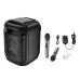 Портативна колонка HOCO HA13 Ramon outdoor BT speaker with two wireless microphones Black