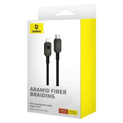 Кабель Baseus Unbreakable Series Fast Charging Data Cable Type-C to iP 20W 2m Cluster Black Кабель Baseus Unbreakable Series Fast Charging Data Cable Type-C to iP 20W 2m Cluster Black