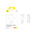 Мережевий зарядний пристрій з кабелем Baseus GaN6 Pro Fast Charger 2C+2U 65W  EU Moon White((With:Mini White Cable C to C 100W(20V/5A) 1m White）