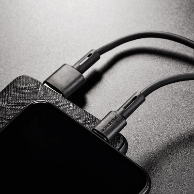 Кабель BOROFONE BX31 USB to iP 2.4A, 1m, silicone, TPE connectors, Black