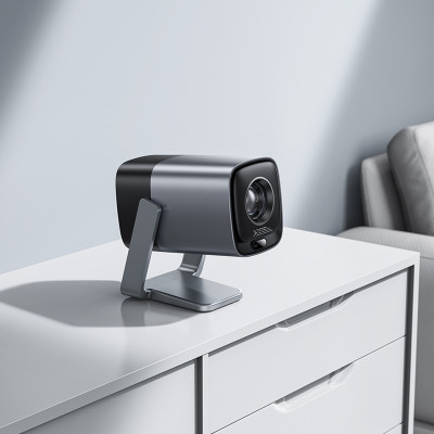 Проектор HOCO DT7 WiFi 2.4+5G. Smart electric focus projector(1080P Android version) Metal Gray