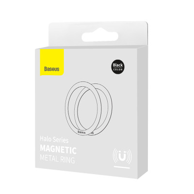 Пластина для магнітного тримача Baseus Halo Series Magnetic Metal Ring(2pcs/pack)Black Пластина для магнітного тримача Baseus Halo Series Magnetic Metal Ring(2pcs/pack)Black