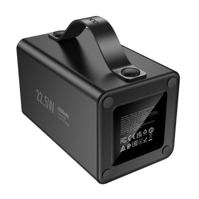 Внешний аккумулятор HOCO J138 Distant 22.5W+PD20W+DC12V multi-function power bank (60000mAh) Black