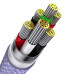Кабель Baseus Flash Series Ⅱ One-for-three Fast Charging Data Cable USB to M+L+C 100W 1.2m Purple Кабель Baseus Flash Series Ⅱ One-for-three Fast Charging Data Cable USB to M+L+C 100W 1.2m Purple