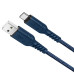 Кабель HOCO X59 USB to Type-C 3A, 1m, nylon, TPE connectors, Blue