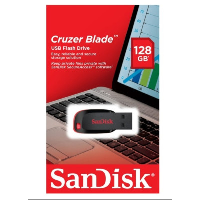 Флеш-накопичувач SanDisk USB 2.0 Cruzer Blade 128Gb Black/Red