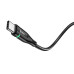 Кабель HOCO U93 USB to Type-C 3A, 1.2m, nylon, aluminum connectors, light indicator, Black Кабель HOCO U93 USB to Type-C 3A, 1.2m, nylon, aluminum connectors, light indicator, Black