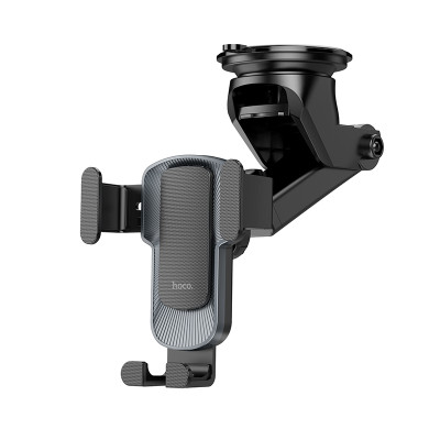 Автотримач для телефона HOCO CA104 vertical and horizontal telescopic gravity vehicle holder Black Metal Gray Автотримач для телефона HOCO CA104 vertical and horizontal telescopic gravity vehicle holder Black Metal Gray