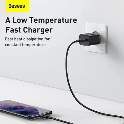 Мережевий зарядний пристрій Baseus Super Si Quick Charger 1C 25W EU Black