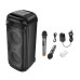 Портативна колонка HOCO HA13 Max Ramon outdoor BT speaker with two wireless microphones Black