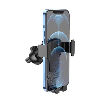 Автотримач для телефона HOCO CA103 vertical and horizontal air outlet gravity car holder Black Metal Gray Автотримач для телефона HOCO CA103 vertical and horizontal air outlet gravity car holder Black Metal Gray