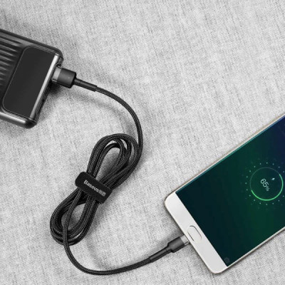 Кабель Baseus Cafule Cable USB For Micro 2.4A 1m Gray+Black Кабель Baseus Cafule Cable USB For Micro 2.4A 1m Gray+Black