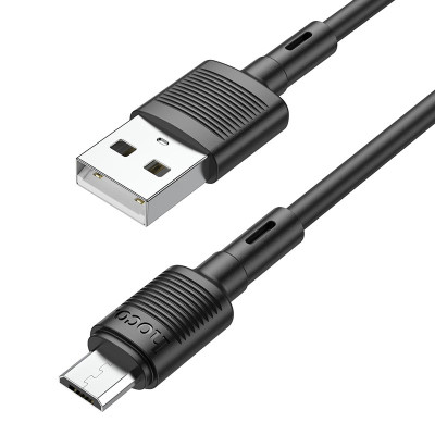 Кабель HOCO X83 USB to Micro 2.4A, 1m, PVC, PVC connectors, Black Кабель HOCO X83 USB to Micro 2.4A, 1m, PVC, PVC connectors, Black