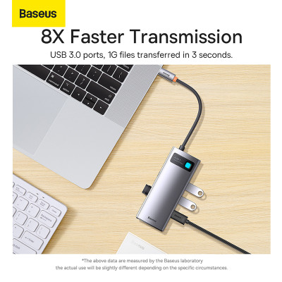 USB-хаб Baseus Metal Gleam Series 4-in-1 Multifunctional Type-C HUB Docking Station Gray(Type-C to USB3.0*4) USB-хаб Baseus Metal Gleam Series 4-in-1 Multifunctional Type-C HUB Docking Station Gray(Type-C to USB3.0*4)