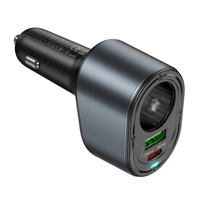 Автомобільний зарядний пристрій HOCO Z56 Friend PD35W+QC3.0 cigarette lighter car charger Black