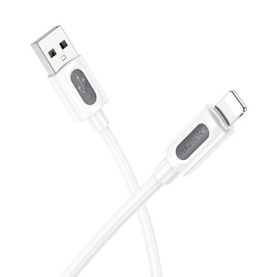 Кабель BOROFONE BX114 Structure silicone charging data cable iP White Кабель BOROFONE BX114 Structure silicone charging data cable iP White