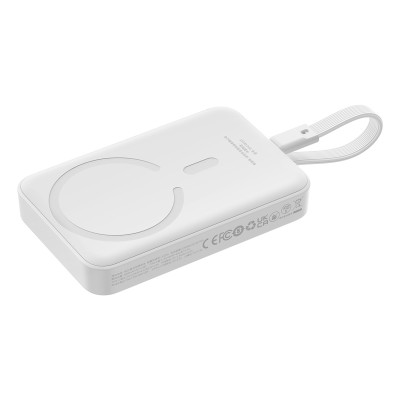 Зовнішній акумулятор Baseus Magnetic Mini Wireless Fast Charge Power Bank Type-C Edition 10000mAh 30W Stellar White Зовнішній акумулятор Baseus Magnetic Mini Wireless Fast Charge Power Bank Type-C Edition 10000mAh 30W Stellar White