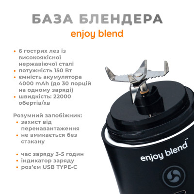 Портативний блендер ENJOY BLEND 63802307 чорний