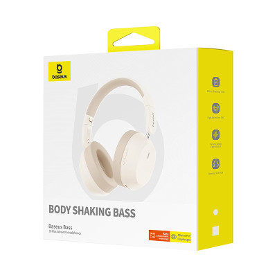 Бездротові накладні навушники Baseus Bass 35 Max Wireless Headphones Stellar White