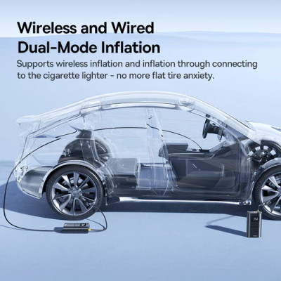 Автомобільний насос Baseus PrimeTrip VA1 Wired and Wireless 2-in-1 Tire Inflator Cosmic Black