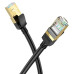 Мережевий кабель HOCO US02 Level pure copper gigabit ethernet cable(L=3M) Black