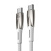 Кабель Baseus Glimmer Series Fast Charging Data Cable Type-C to Type-C 100W 1m White Кабель Baseus Glimmer Series Fast Charging Data Cable Type-C to Type-C 100W 1m White