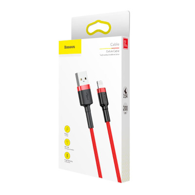 Кабель Baseus Cafule Cable USB For Lightning 1.5A 2m Red+Red Кабель Baseus Cafule Cable USB For Lightning 1.5A 2m Red+Red