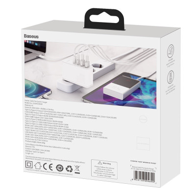 Мережевий зарядний пристрій Baseus GaN2 Pro Quick Charger 2C+2U 100W EU White