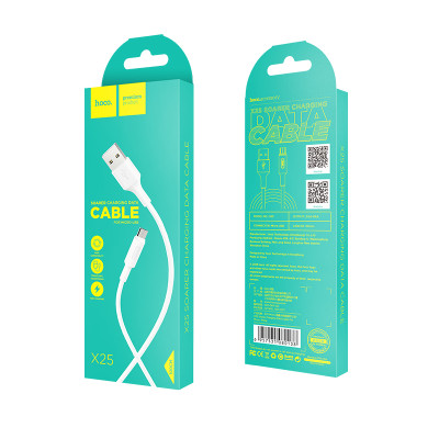 Кабель HOCO X25 USB to Micro 2A, 1m, PVC, PVC connectors, White Кабель HOCO X25 USB to Micro 2A, 1m, PVC, PVC connectors, White