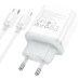 Мережевий зарядний пристрій з кабелем HOCO C105A Stage dual port PD20W+QC3.0 charger set (C to iP)(EU) White Мережевий зарядний пристрій з кабелем HOCO C105A Stage dual port PD20W+QC3.0 charger set (C to iP)(EU) White