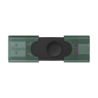 Флеш-накопичувач Kingston 128GB DataTraveler DuoG2 USB-A + USB-C 3.2 Gen1 Black/Green