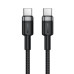 Кабель ACEFAST C22-03, Type-C to Type-C, 60W, 3A, 1.2m, Nylon Braid, Aluminum Alloy + TPE connectors, Black