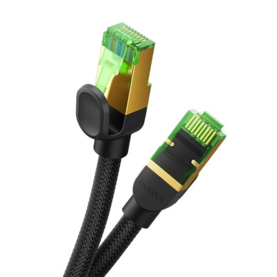 Baseus High Speed CAT8 40Gigabit Ethernet Cable (Braided Cable)10m Cluster Black Baseus High Speed CAT8 40Gigabit Ethernet Cable (Braided Cable)10m Cluster Black