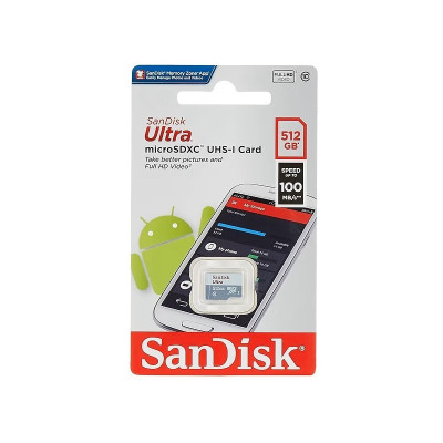 Карта пам'яті microSDXC (UHS-1) SanDisk Ultra 512Gb class 10 A1 (100Mb/s)