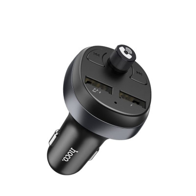 АЗП з FM-модулятором HOCO E41 In-car audio wireless FM transmitter Black
