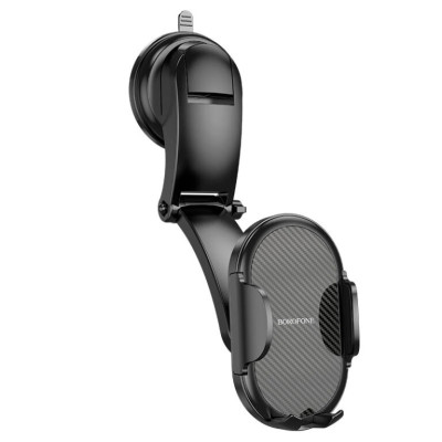 Автотримач для телефона BOROFONE BH73 Charm press type center console car holder Black Автотримач для телефона BOROFONE BH73 Charm press type center console car holder Black